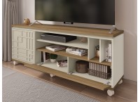 MEUBLE TV FORM STAND 1 PT / 1 FLAP HAVANA / OFF W
